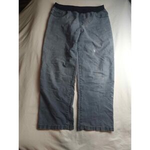 Keneth Too! Womens Medium Wash Pull On Denim Jeans Blue Straight Leg Size Medium
